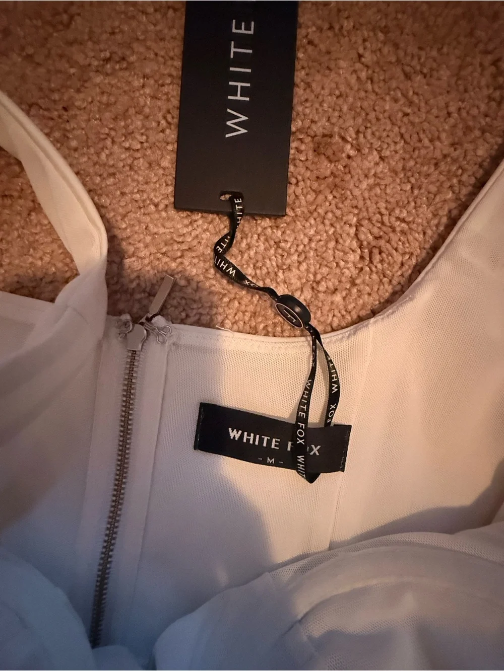 White Fox Boutique Ivory Structured Bustier Bodysuit - Picture 3 of 4
